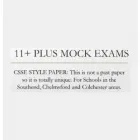 11 PLUS MOCK EXAMS SOUTHEND, CHELMSFORD & COLCHESTER CSSE